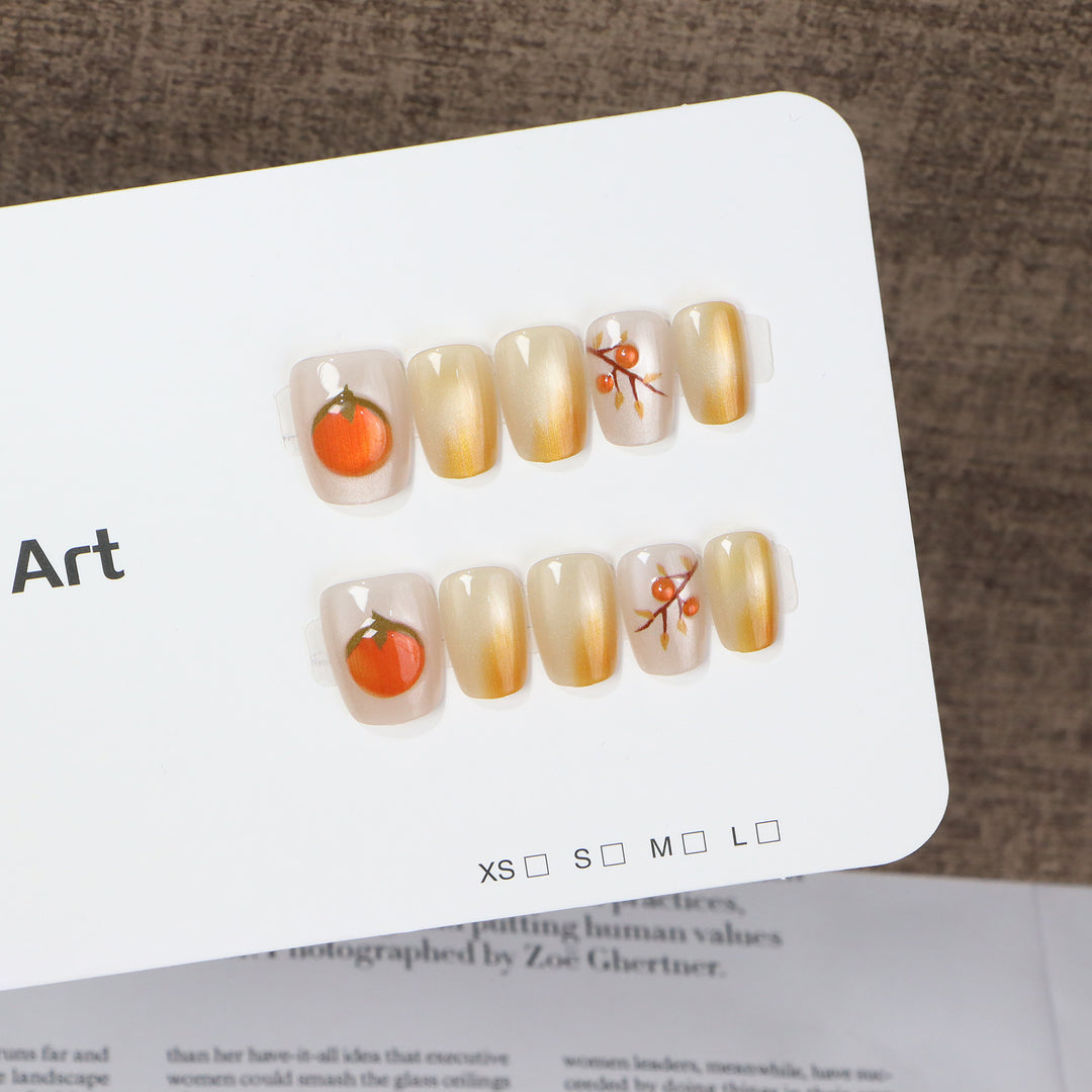 Seasonal Fruit-Themed Press-On Nail Art Bowlift