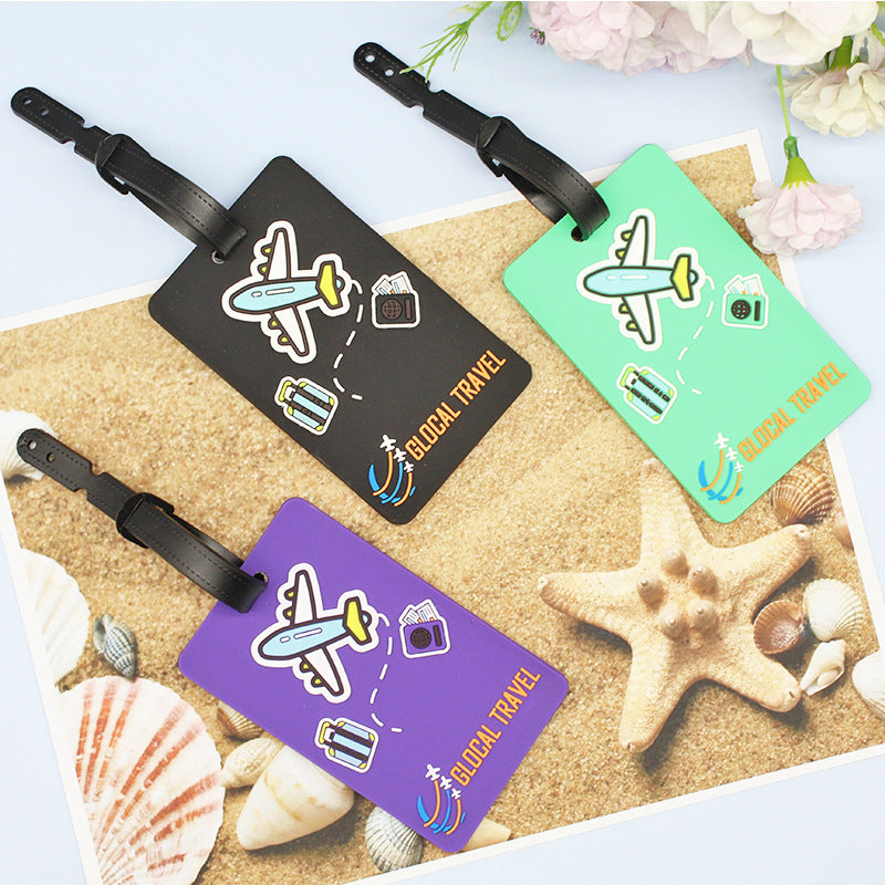 Unisex Luggage Tag with Playful Airplane Design Bowlift