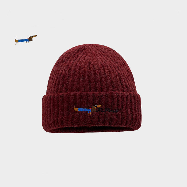 Knitted Dog-Themed Beanie