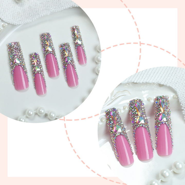 Glamorous Crystal-Embellished Press-On Nails Bowlift