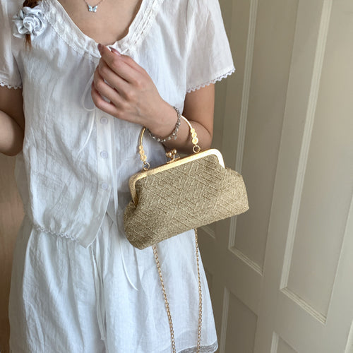 Vintage-Inspired Textured Crossbody Bag Bowlift