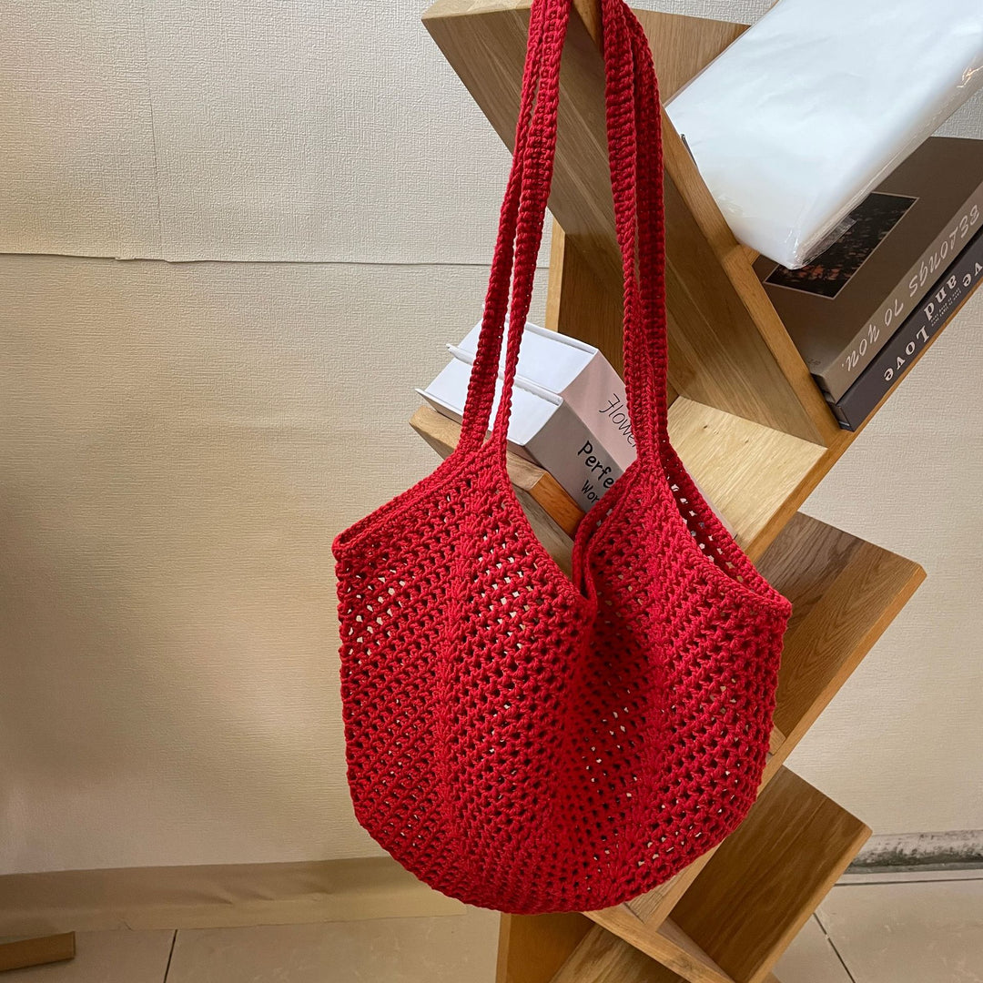 Hand-knotted tote bag in modern net design Bowlift