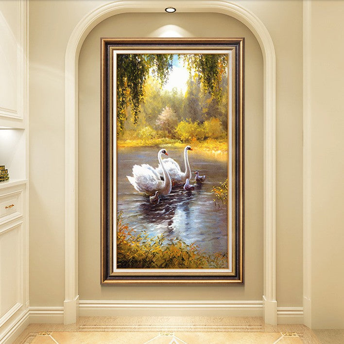 Elegant Swan Art Canvas