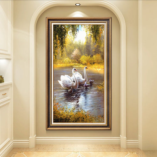 Elegant Swan Art Canvas