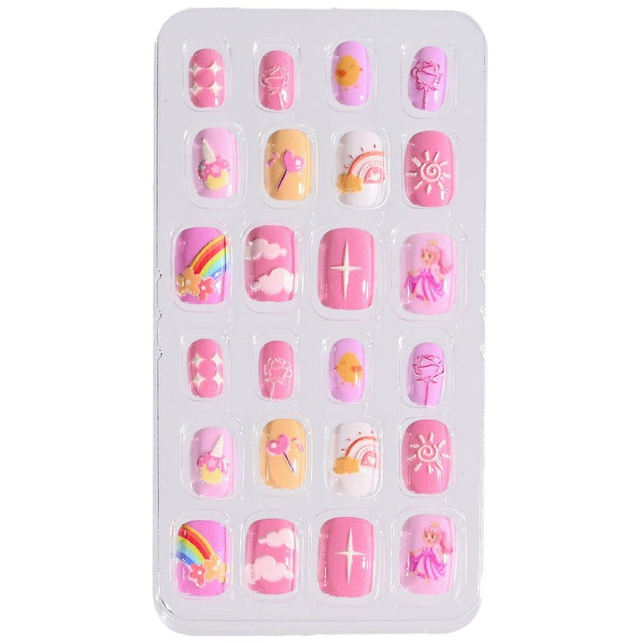 Children's Themed Decorative Press-On Nail Set Bowlift