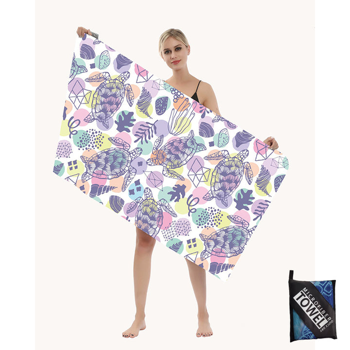 Beach towel with artistic mandala design Bowlift
