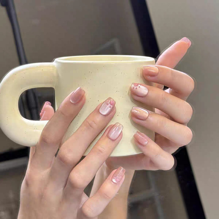 Elegant Stiletto Press-On Nails with Intricate Floral Accents Bowlift