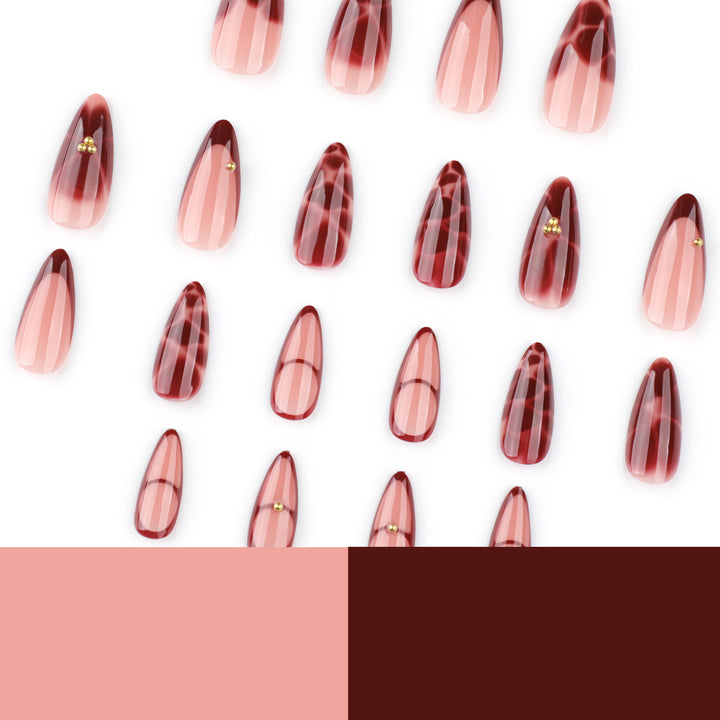 Artificial nails with elegant decorations Bowlift