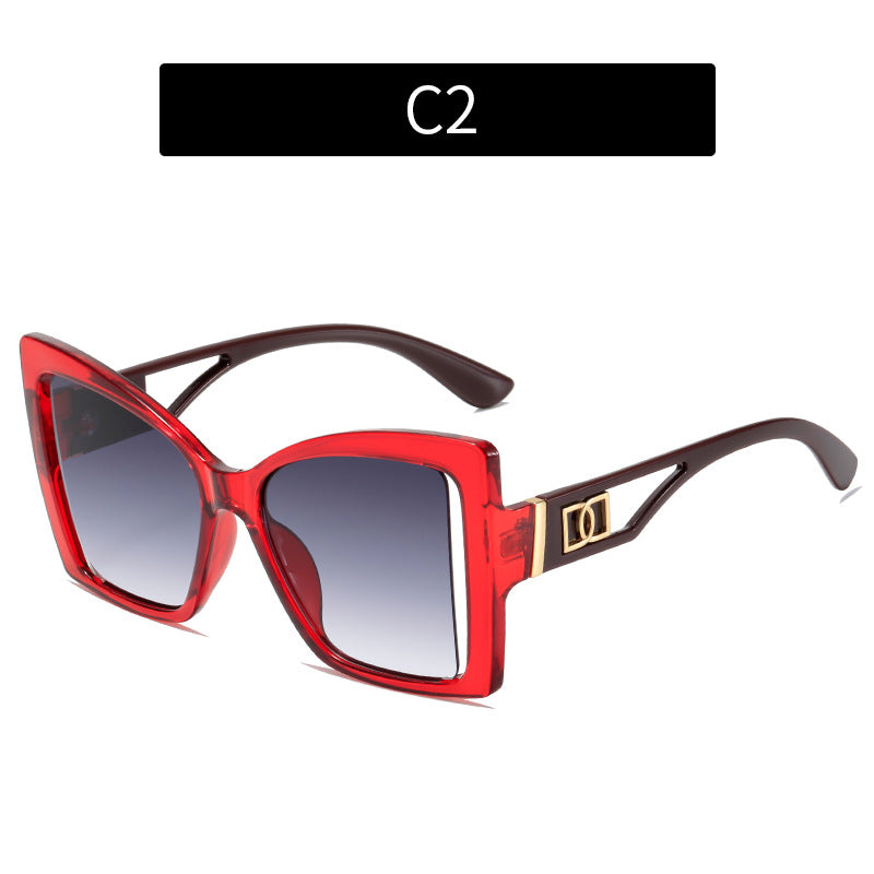 Oversized Geometric Frame Sunglasses
