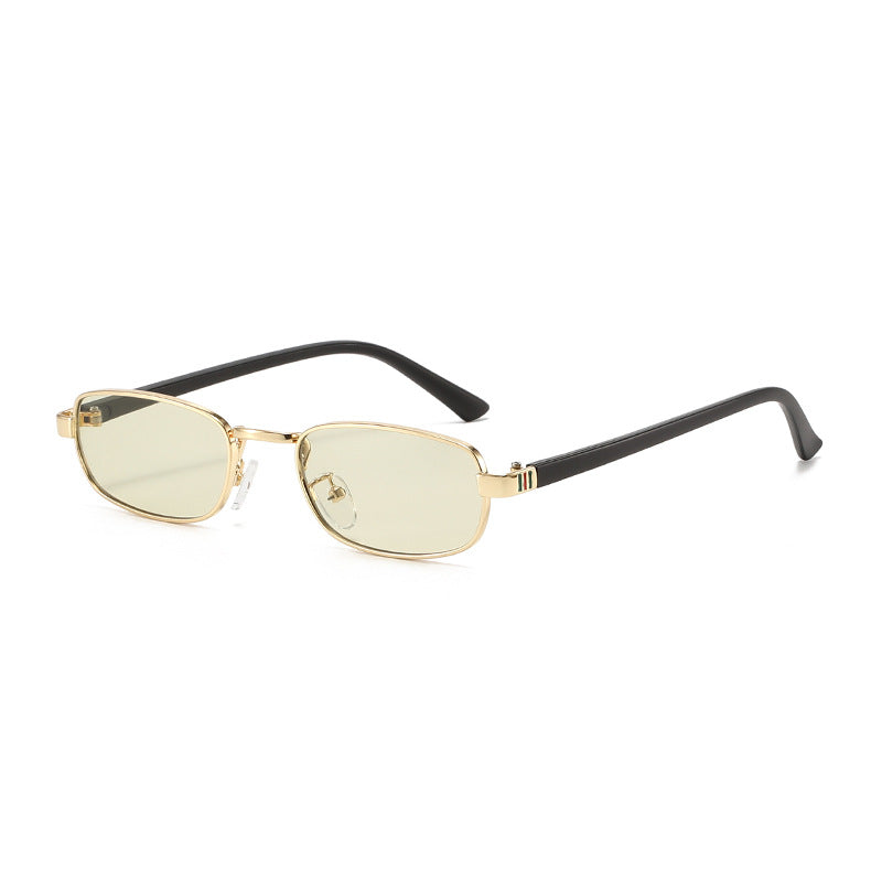 Women's elegant rectangular sunglasses with fine metal frame Bowlift