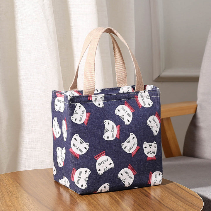 Cute Cat Print Tote Bag Bowlift