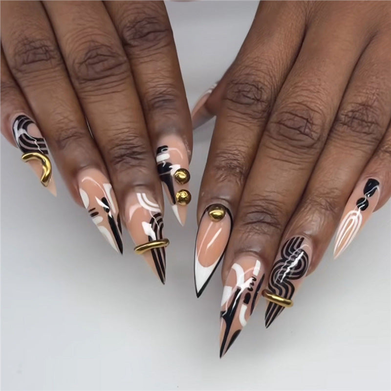 Artistic Stiletto Press-On Nail Enhancements Bowlift