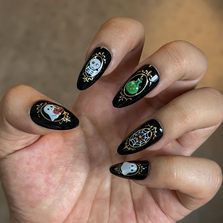 Decorative Themed Press-On Nail Set Bowlift