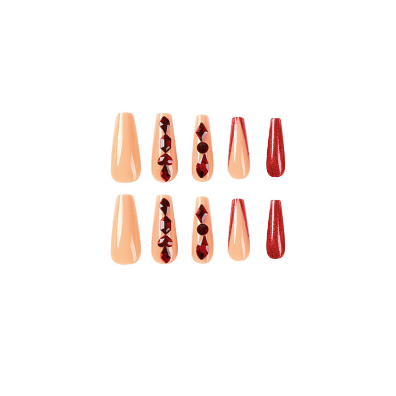 Artfully designed nail extensions with sparkling accents Bowlift