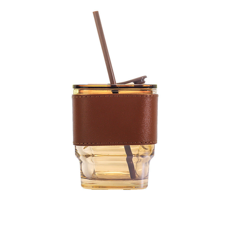 Women's trendy drinking cup with high-quality leather cover Bowlift
