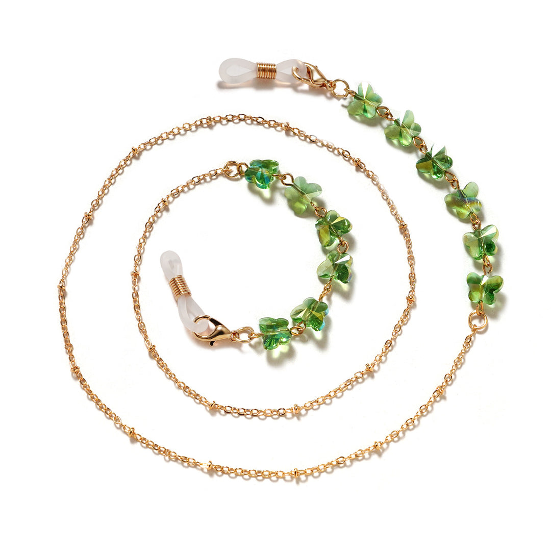 Floral-Embellished Eyewear Chain Bowlift