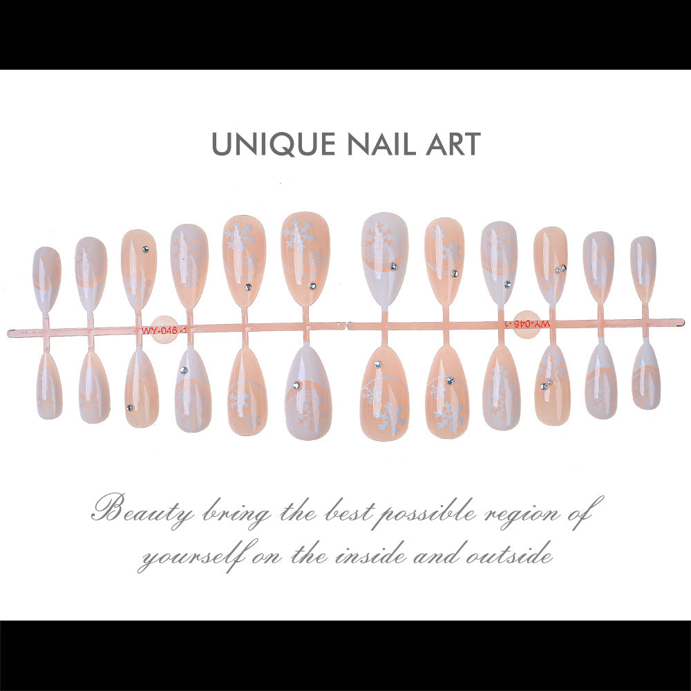 Elegant Winter-Themed Press-On Nails Bowlift