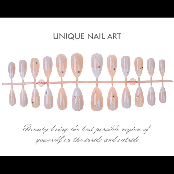 Elegant Winter-Themed Press-On Nails Bowlift