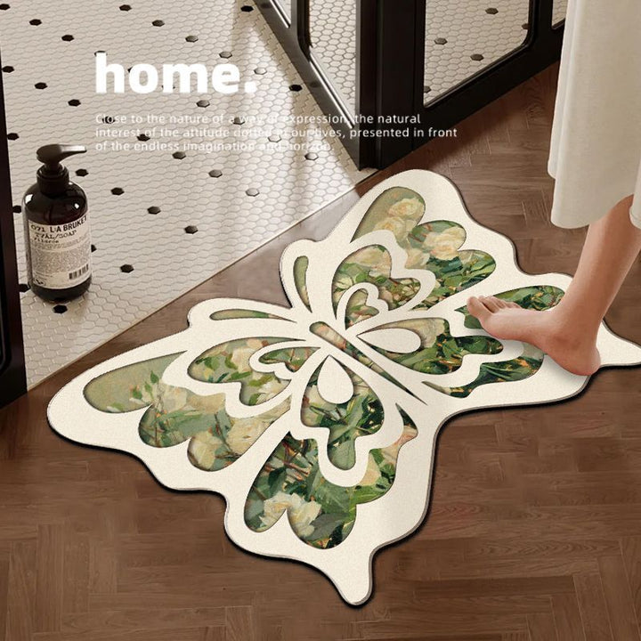Decorative Butterfly-Shaped Bath Mat Bowlift
