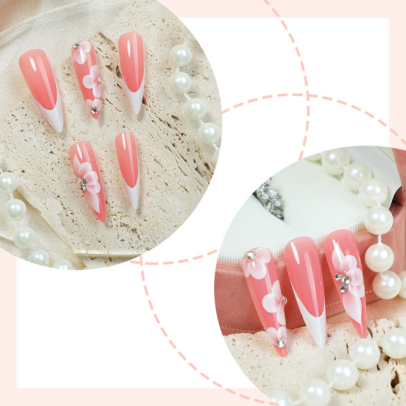 Floral Design Press-On Nail Set Bowlift 1788495570
