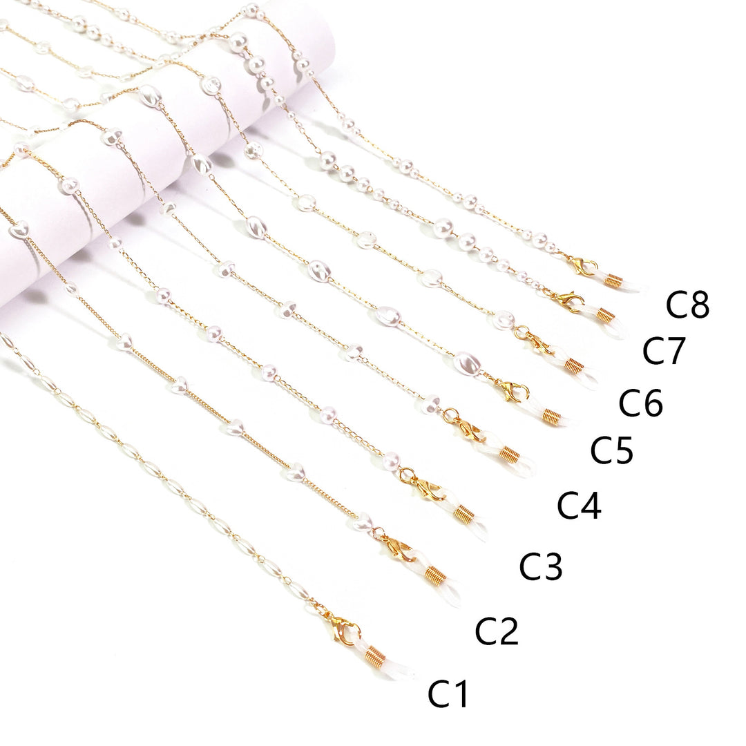 Pearl-Accented Eyewear Chain Bowlift