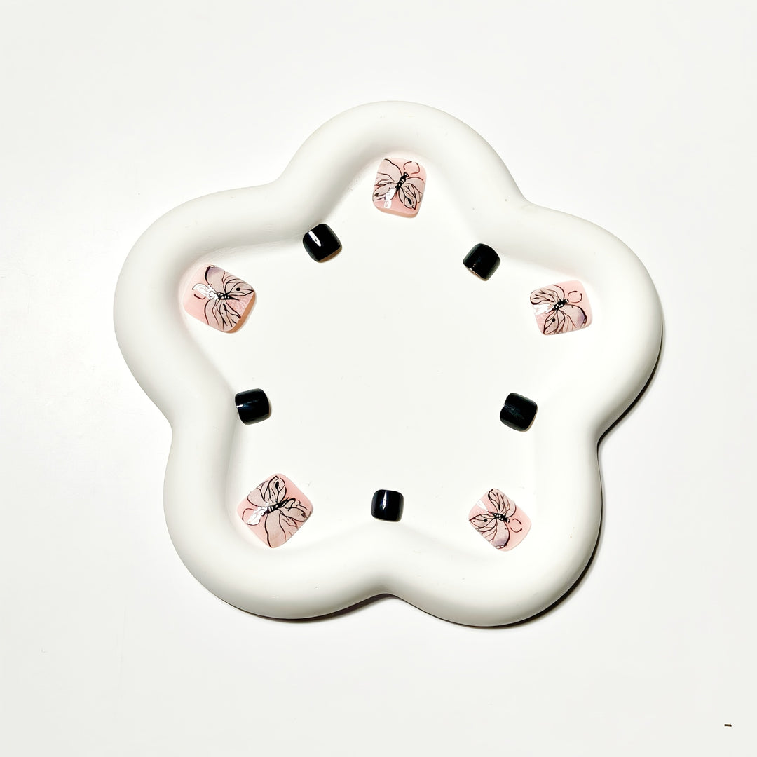 Artistic Butterfly Design Nail Art Bowlift