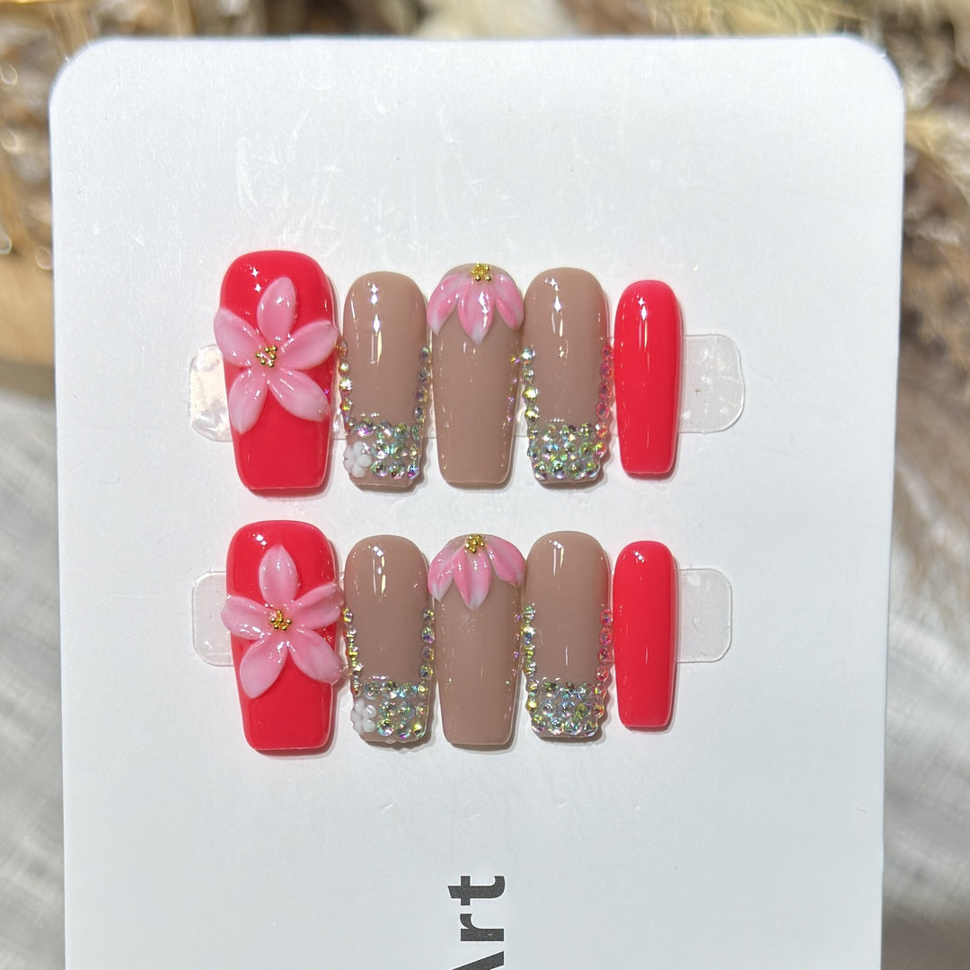 Reusable Press-On Nail Set Bowlift
