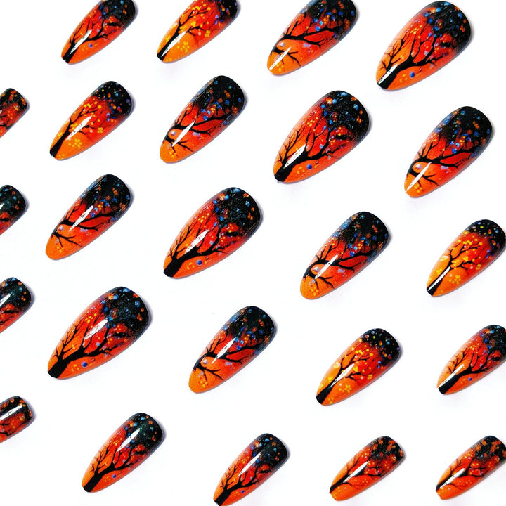 Artistic Autumn Grove Nail Art Bowlift