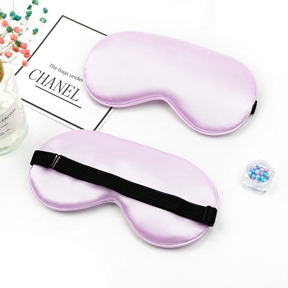 Unisex nan luxurious silk sleep mask with contoured eye cavity and adjustable elastic band Bowlift