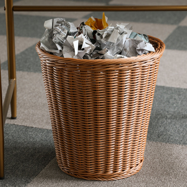 Unisex Elegant Waste Bin made of woven material Bowlift