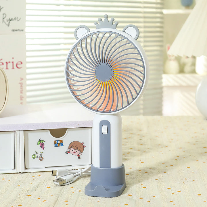 Women Portable Handheld Fan with Playful Animal Design Bowlift