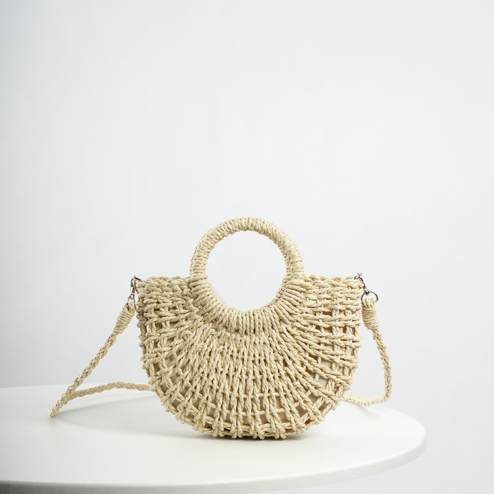 Beef Bast Handbag with Structured Design Bowlift