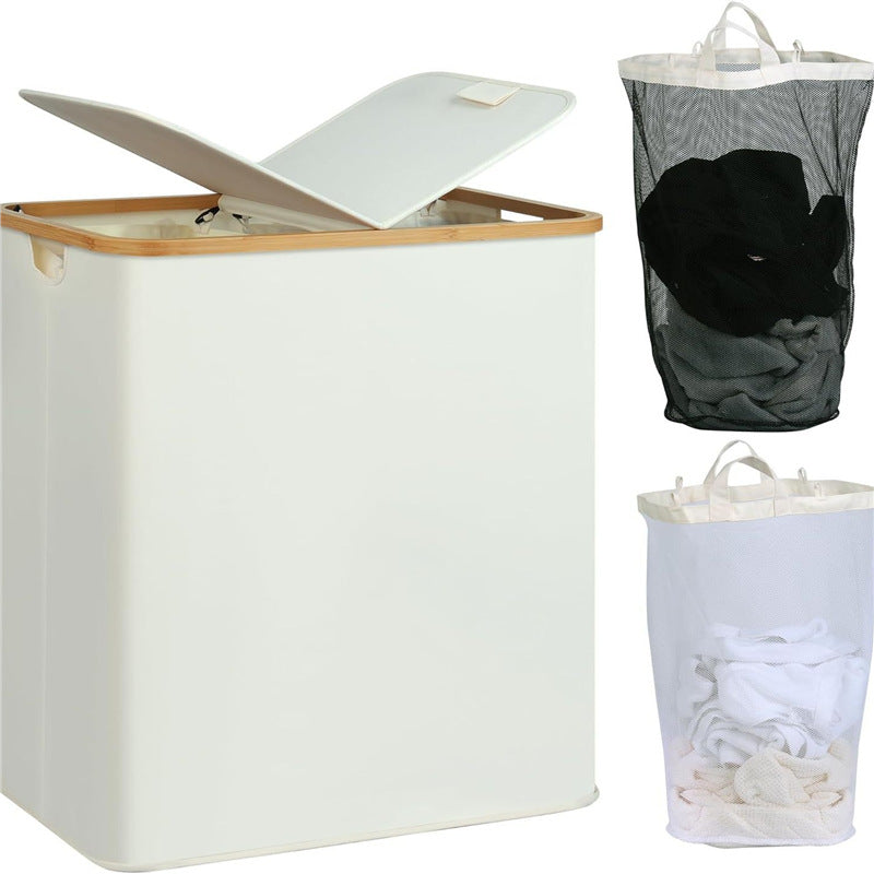 Laundry basket with lid and shelf table Bowlift