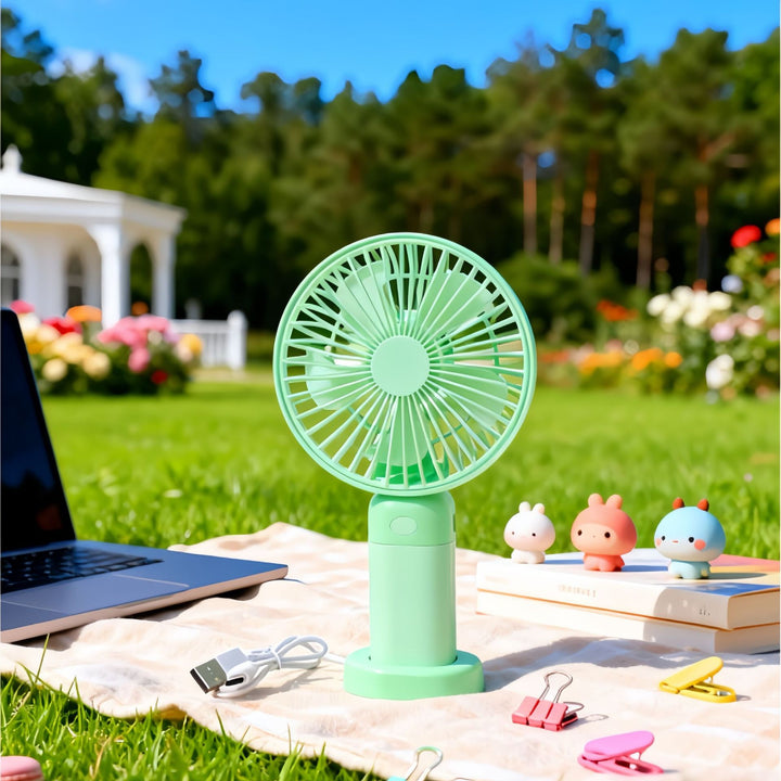 Women Portable Acoustic Fan with USB Charging Function and Flexible Tilt Mechanism Bowlift