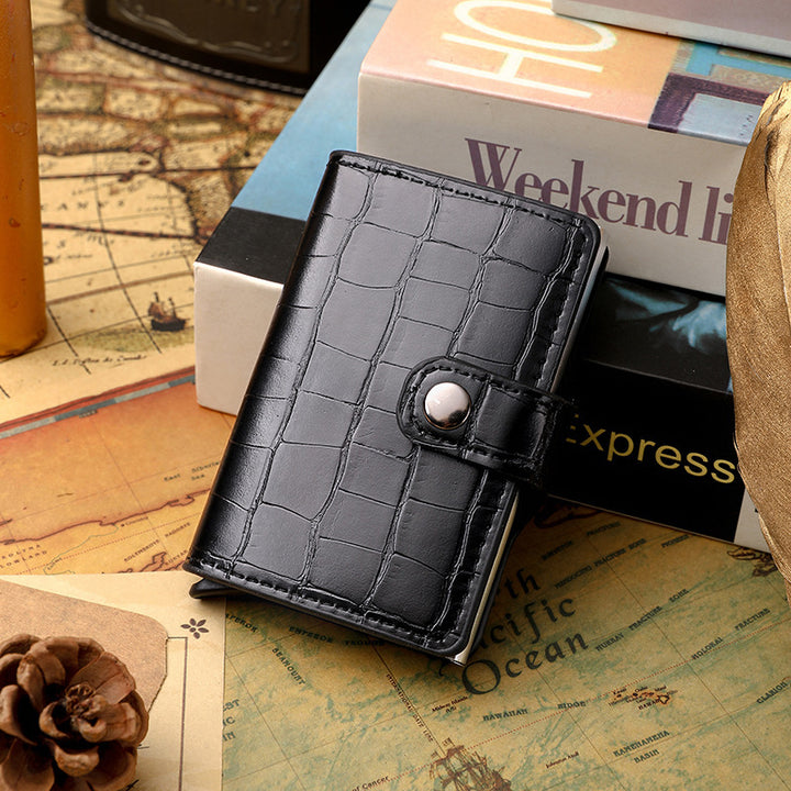 RFID-Blocking Leather Cardholder Bowlift