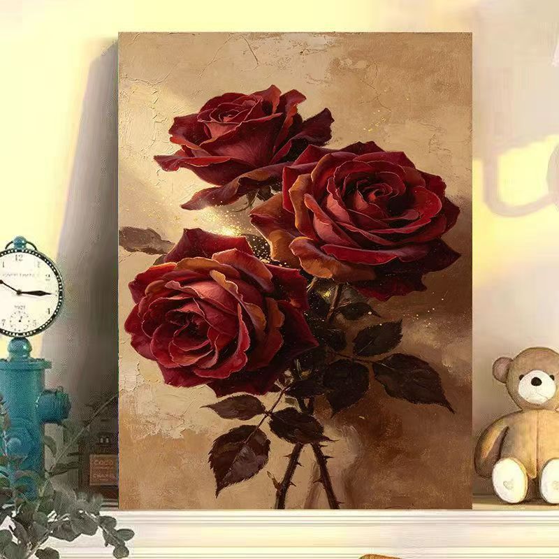 Vintage Floral Canvas Artwork Bowlift