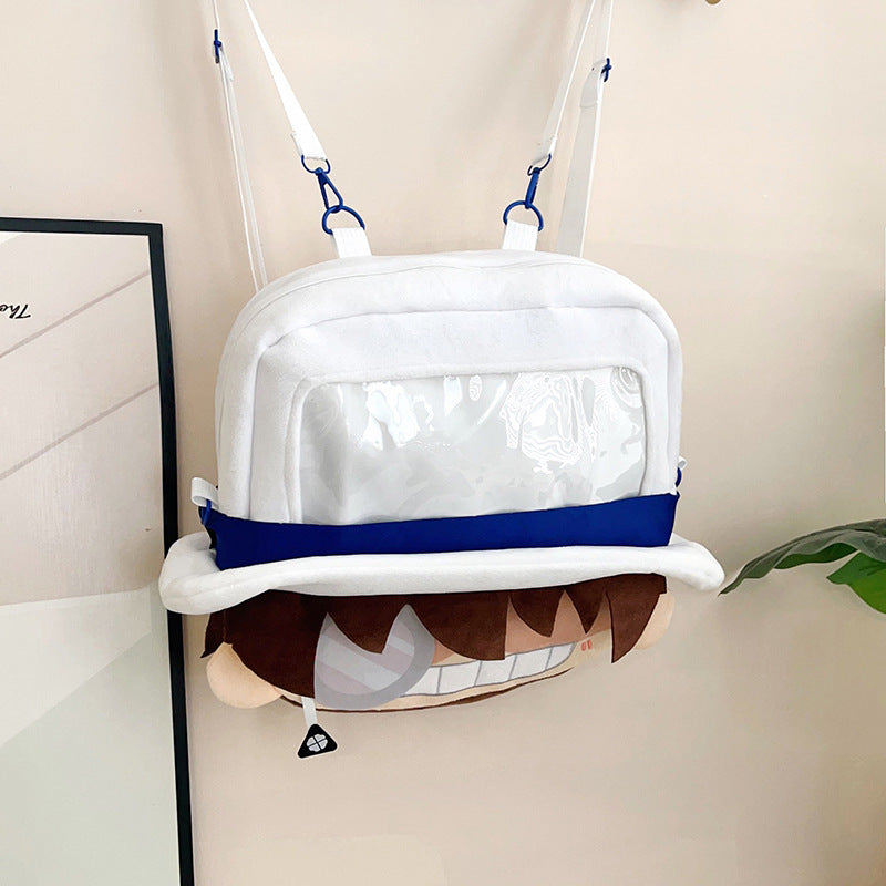 Plush Backpack with Unique Window Bowlift