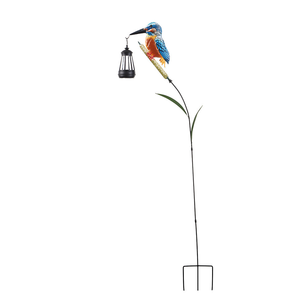 Decorative Solar Flamingo Garden Stake Lamp With Adjustable Metal Arm And Integrated LED Bowlift