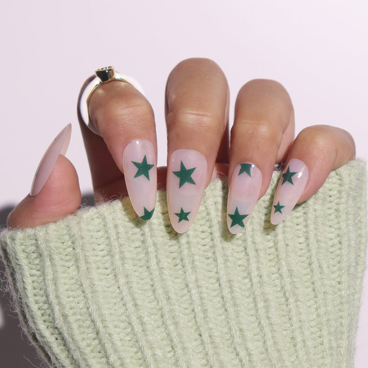 Star-Designed Stiletto Press-On Nails Bowlift