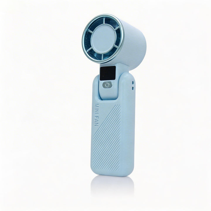 Women's Portable Mini Handheld Fan with USB Charging Function and Digital Display Bowlift