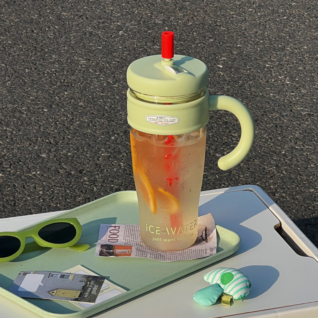 Women's Multifunctional Coffee Mug with Straw Bowlift