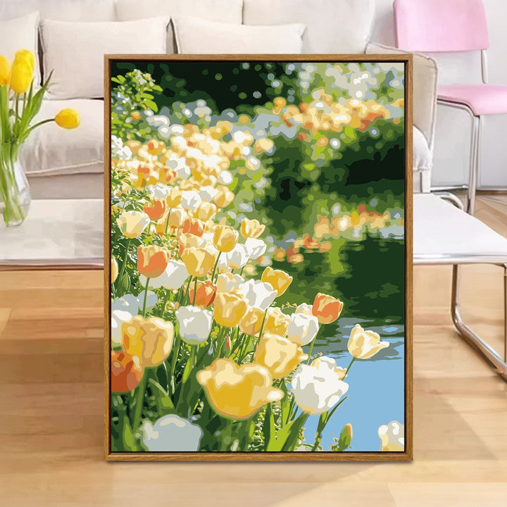 Floral Reflection Canvas Art Print Bowlift