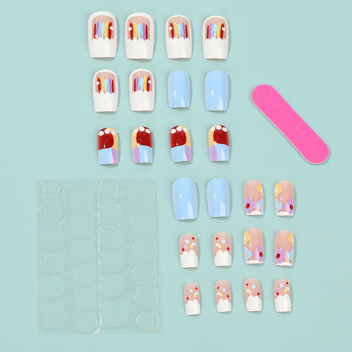 Creative Nail Art Set with Colorful Designs Bowlift
