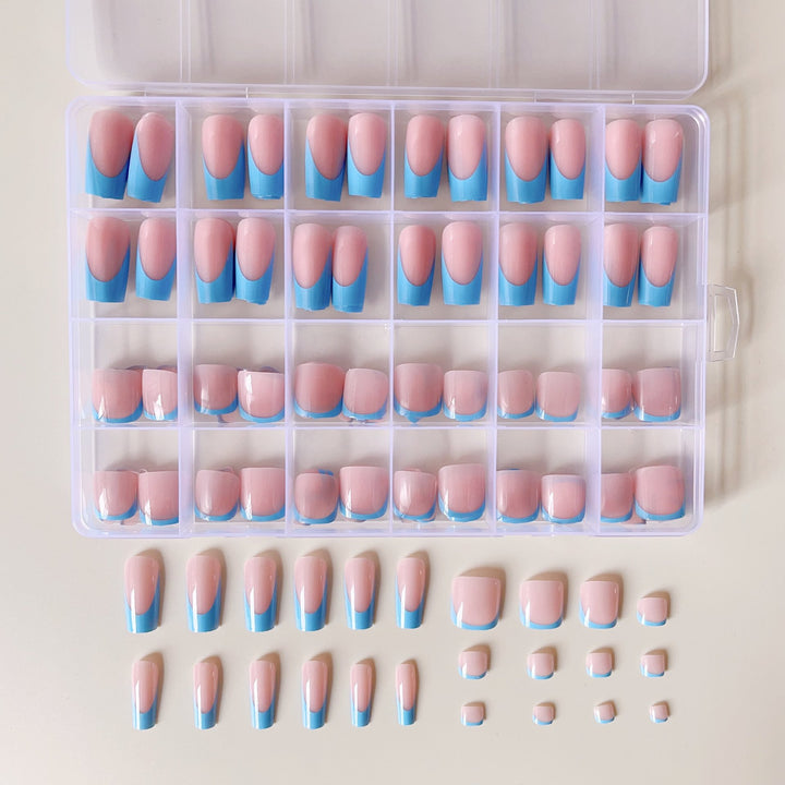 Artificial nail set with elegant gradient and high-gloss surface Bowlift