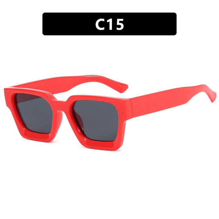 Ladies fashionable square sunglasses with yellow lenses Bowlift