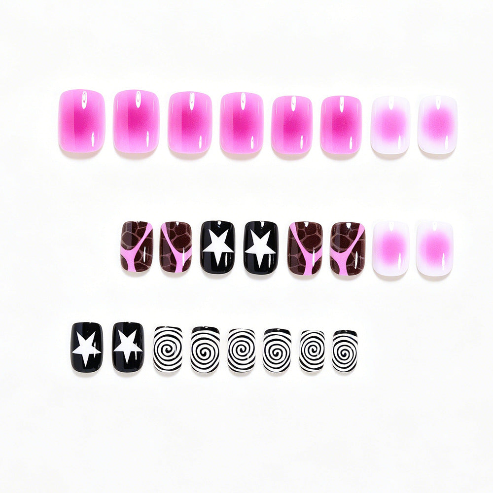 Artistic Press-On Nail Set with Unique Patterns Bowlift