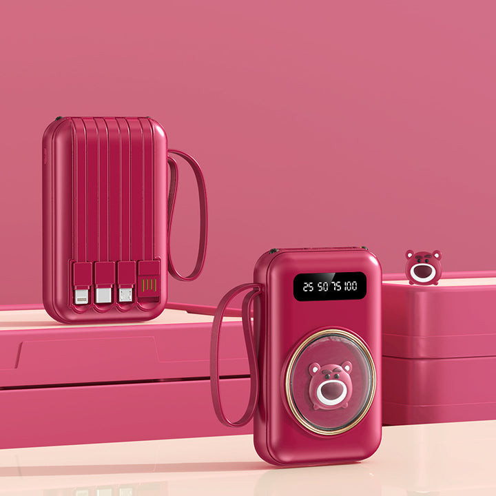 Portable power bank with integrated LED display by Bowlift