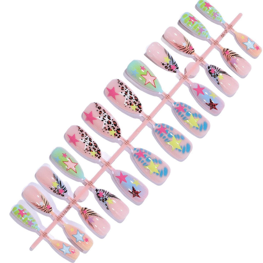 Creative Star-Decorated Stiletto Nail Art Extensions Bowlift