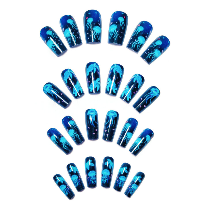 Artistic Glow-in-the-Dark Nail Art Bowlift