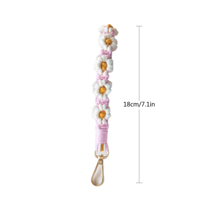 Macrame Keychain Holder with Floral Design Bowlift